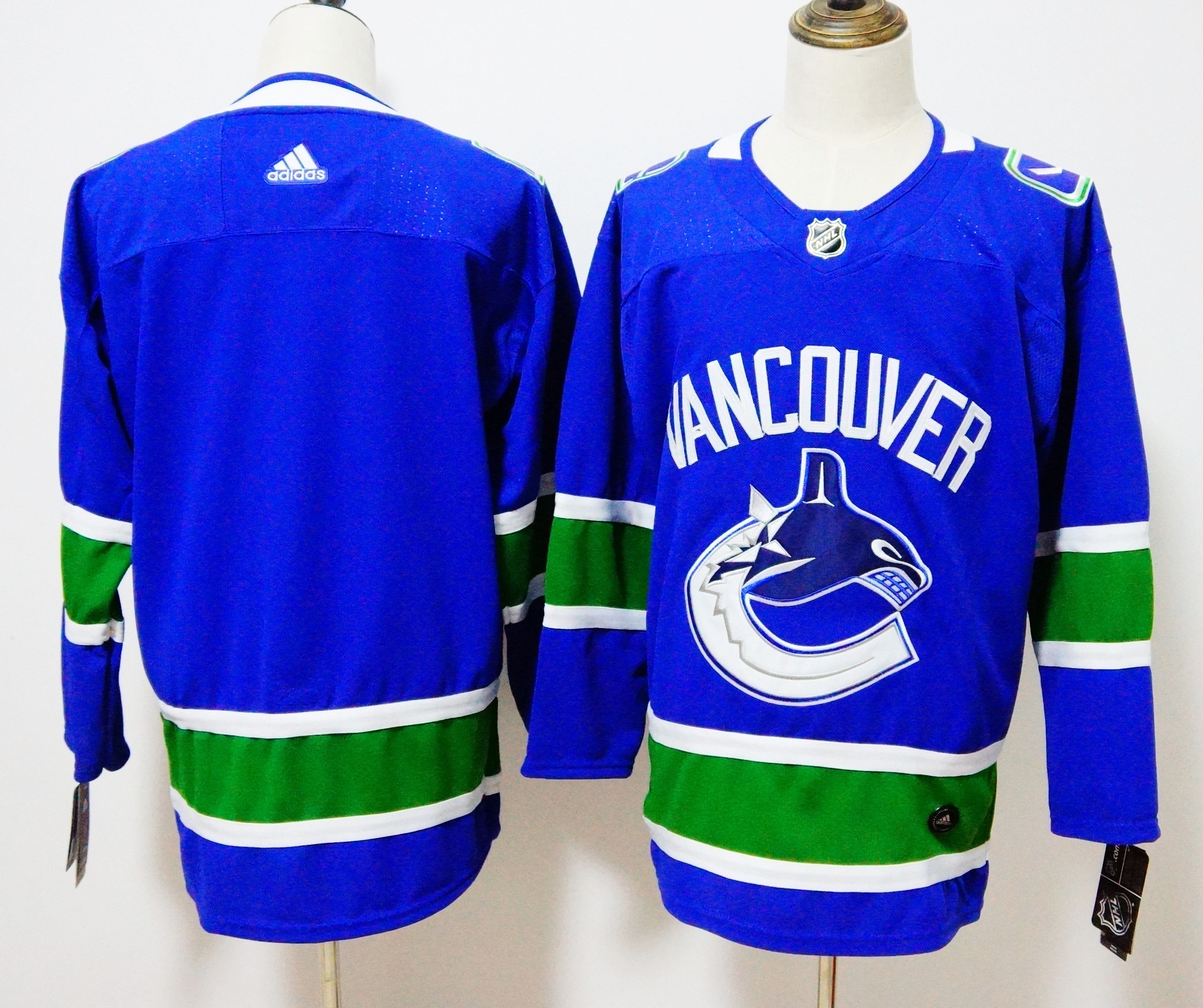 Men Vancouver Canucks Blank Blue Hockey Stitched Adidas NHL Jerseys->vancouver canucks->NHL Jersey